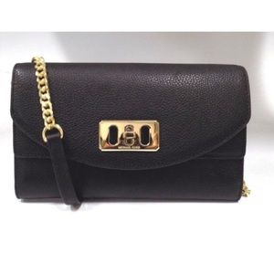 Michael Kors Clutch Black Leather Cross Body Bag